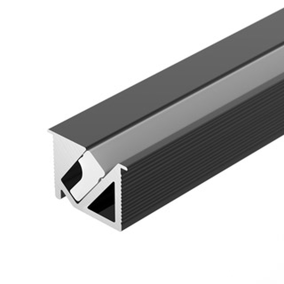 Фото №1  Arlight Профиль SL-BEVEL-H10-F14-2000 ANOD BLACK ( Алюминий)