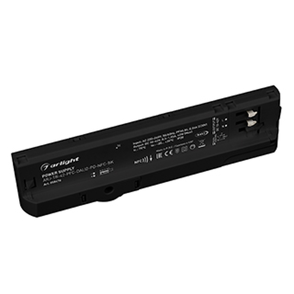 Фото №1  Arlight Блок питания для трековых систем ARJ-TR-42-PFC-DALI2-PD-NFC-BK (42W, 10-42V, 0.3-1.05A, 4TR) ( IP20 Пластик, 5 лет)