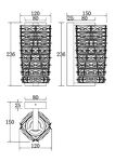 Превью фото №3  Настенный светильник (бра) Maytoni MOD124WL-L6CH3K