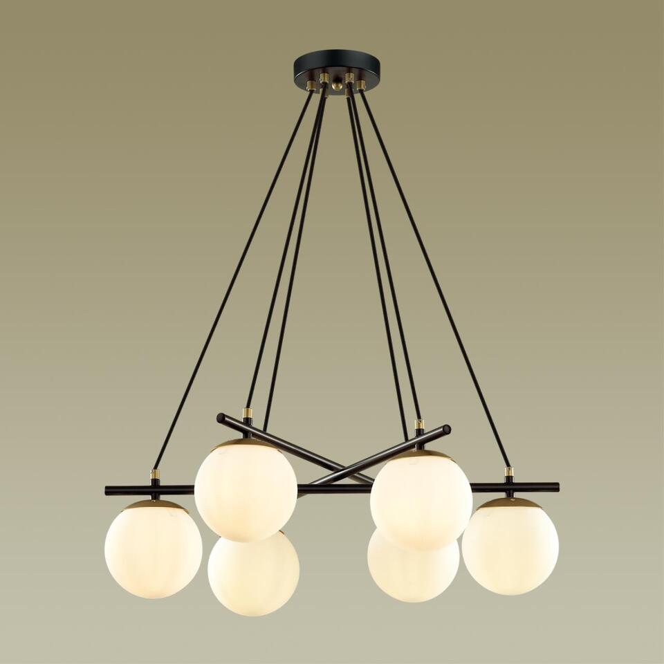 Фото №4  Люстра LUMION 5212/6 MODERNI LN26 175 черный, золотой Люстра E27 6*60W 220V RANDI