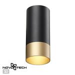 Превью фото №1  NOVOTECH 370867 OVER NT22 416 черный/золото Светильник накладной IP20 GU10 9W 220V SLIM