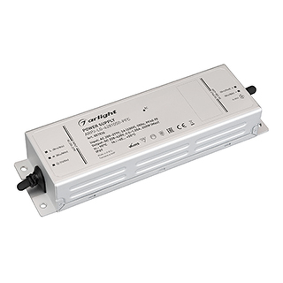 Фото №1  Arlight Блок питания ARPJ-LG-4281050-PFC (320W, 228-428V, 0.5-1.05A) ( IP67 Металл, 5 лет)