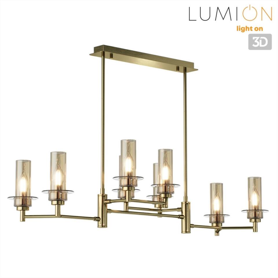 Фото №7  Люстра LUMION 6554/8C CLASSI LN25 000 бронза/коньячный/металл/стекло Люстра потолочная E14 8*40W 220V MADONNA