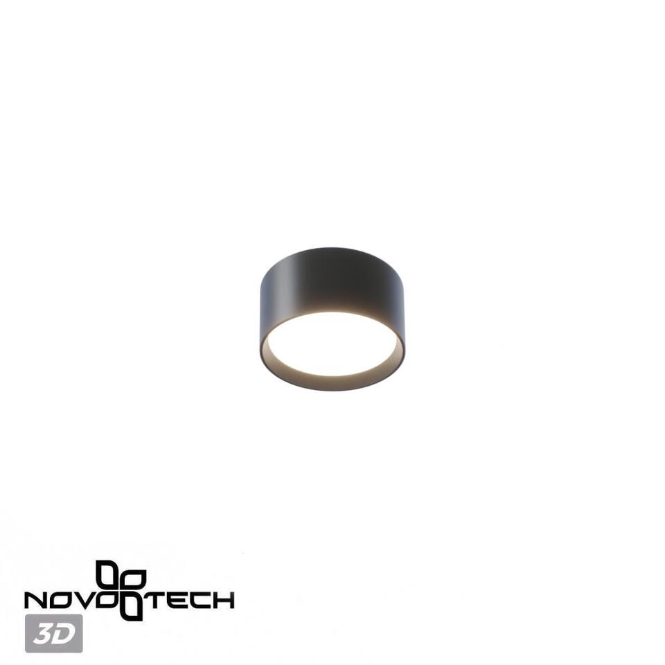 Фото №7  NOVOTECH 359597 OVER NT25 000 черный Светильник накладной светодиодный с переключ. цв. температуры IP20 LED 18W 220-240V 3000К\4000К\6000К ORBIS