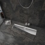 Превью фото №6  Watersense Душевой трап Aina под плитку, с сухим затвором, вертикальный выпуск 10х40 c решеткой, нержавеющая сталь T90355