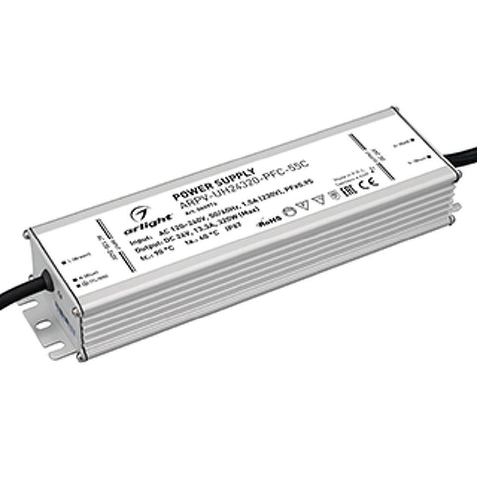 Фото №1  Arlight Блок питания ARPV-UH24320-PFC-55C (24V, 13.3A, 320W) ( IP67 Металл, 5 лет)