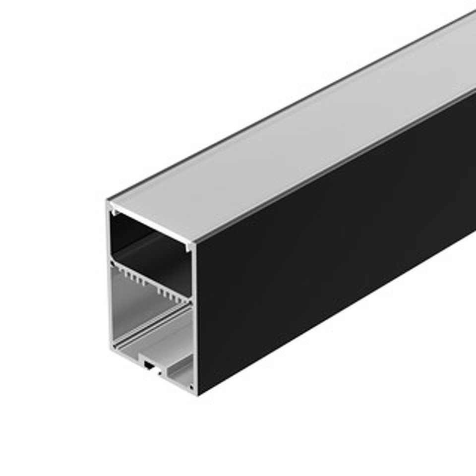 Фото №1  Arlight Профиль с экраном SL-LINE-4970-2500 BLACK+OPAL ( Алюминий)