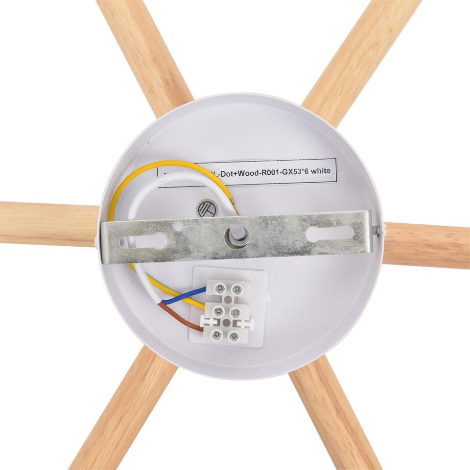Фото №7  LUMION 8306/6C COMFI LN26 333 белый, дерево/металл Светильник потолочный GX53 LED 6*7W 220V VUDI