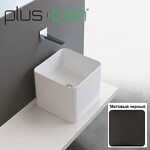 Превью фото №3  Раковина PKU+ Althea Kuadro+ раковина накладная 40x40  Матовый черный Plus-Ton®