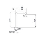 Превью фото №2  9921Q4XX Palazzani MIDI излив для раковины Розовое золото полир., PVD 85