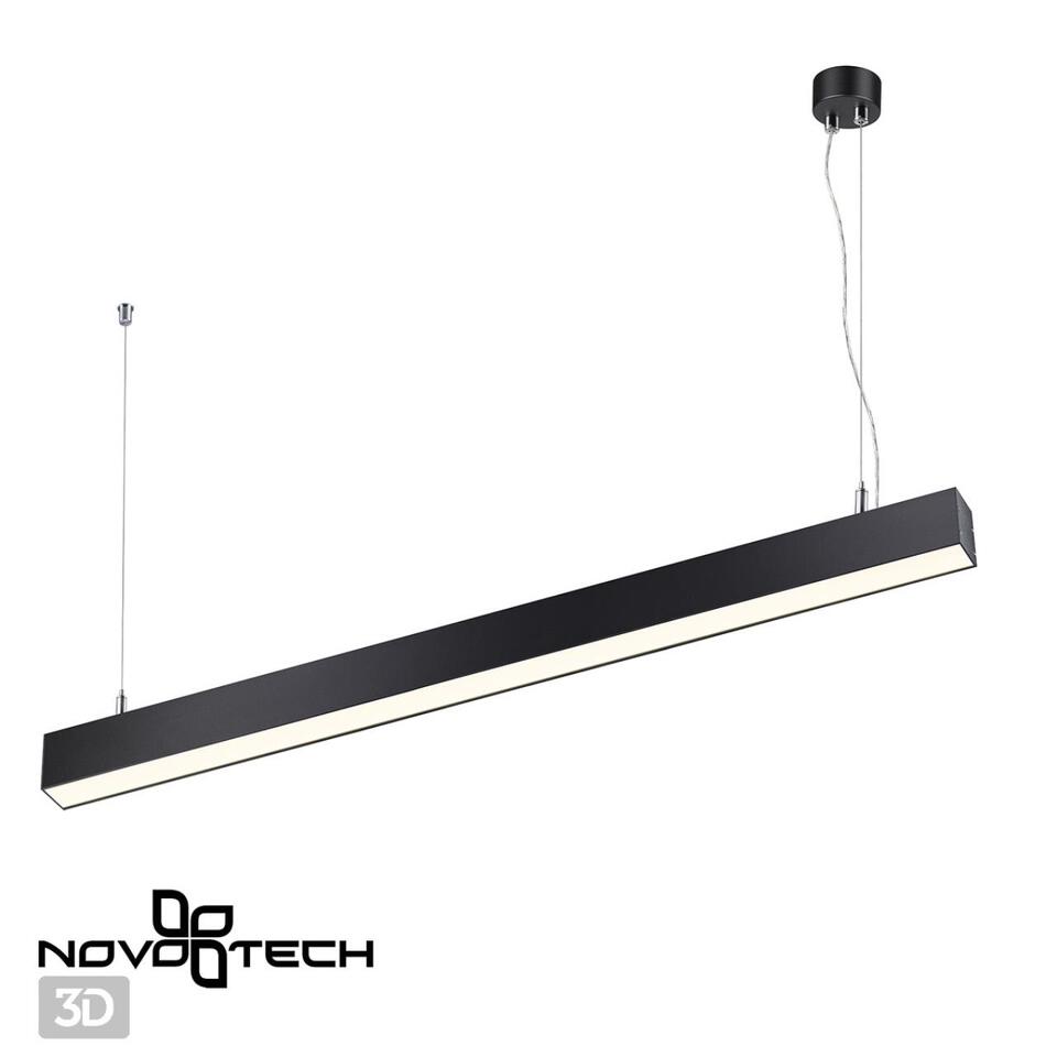Фото №5  Подвесной светильник NOVOTECH 358868 OVER NT22 338 черный Светильник накладной/подвесной светодиодный (длина подвесов 1,2м) IP20 LED 4000K 30W 220V ITER