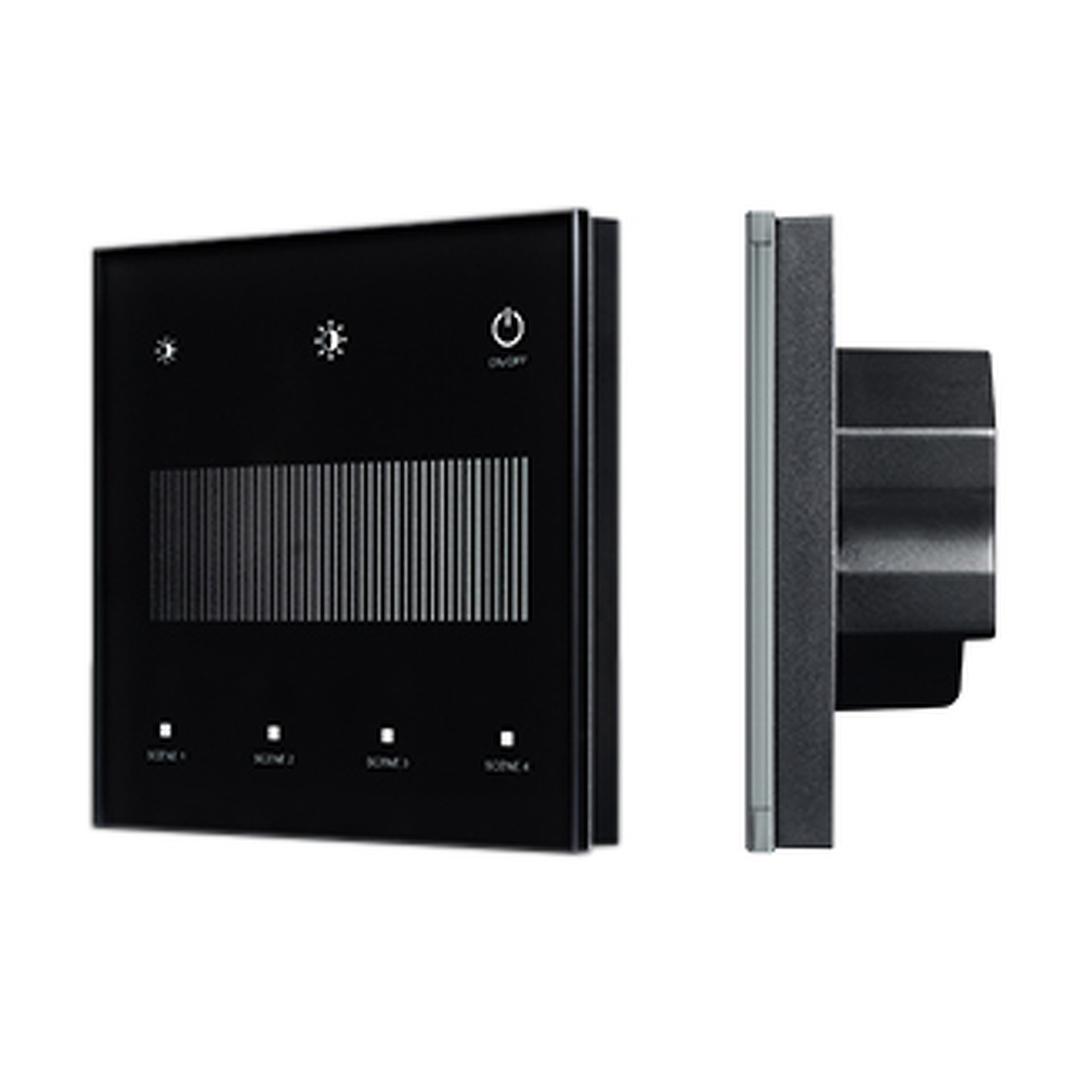 Фото №1  IARL INTELLIGENT ARLIGHT Сенсорная панель SMART-DALI-301-11-1G-4SC-DIM-IN Black (BUS/24V, Touch, 2.4G) ( IP20 Пластик, 5 лет)