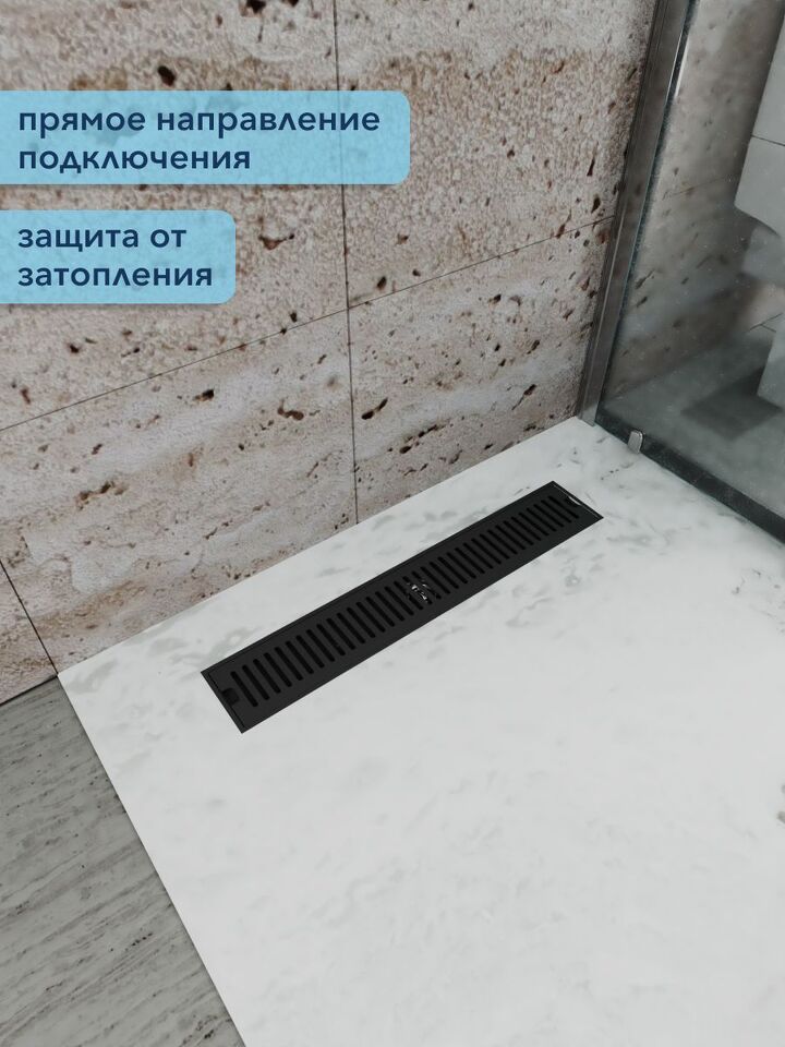 Фото №4  Watersense Eva 10х60 c решеткой черный