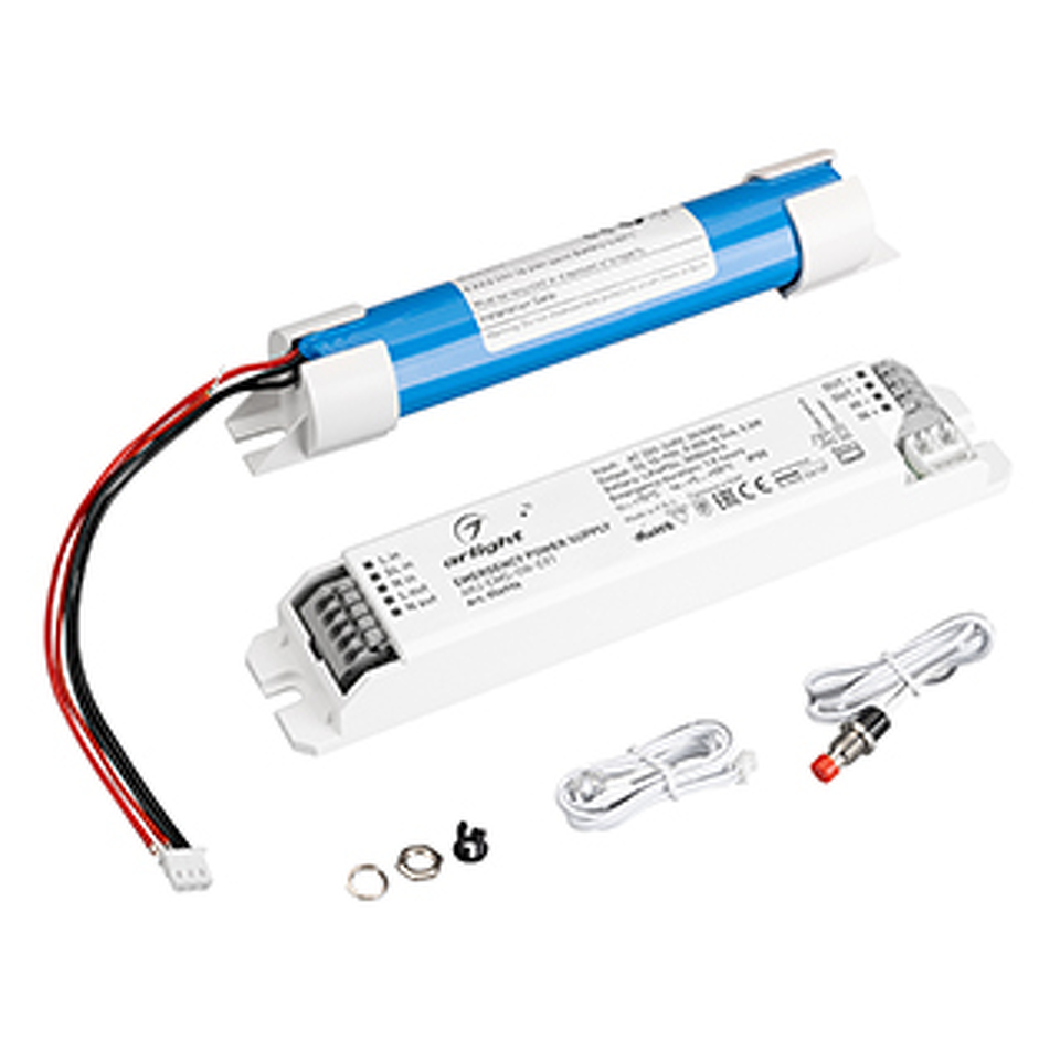 Фото №1  Arlight Блок аварийного питания ARJ-EMG-5W-EXT (10-90V, 1.5H, LiFePO4) ( IP20 Пластик, 3 года)