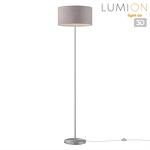 Превью фото №1  Торшер LUMION 8251/2F MODERNI LN26 530  никель/серый, металл/текстиль Торшер Е27 2*60W 220V NIKKI