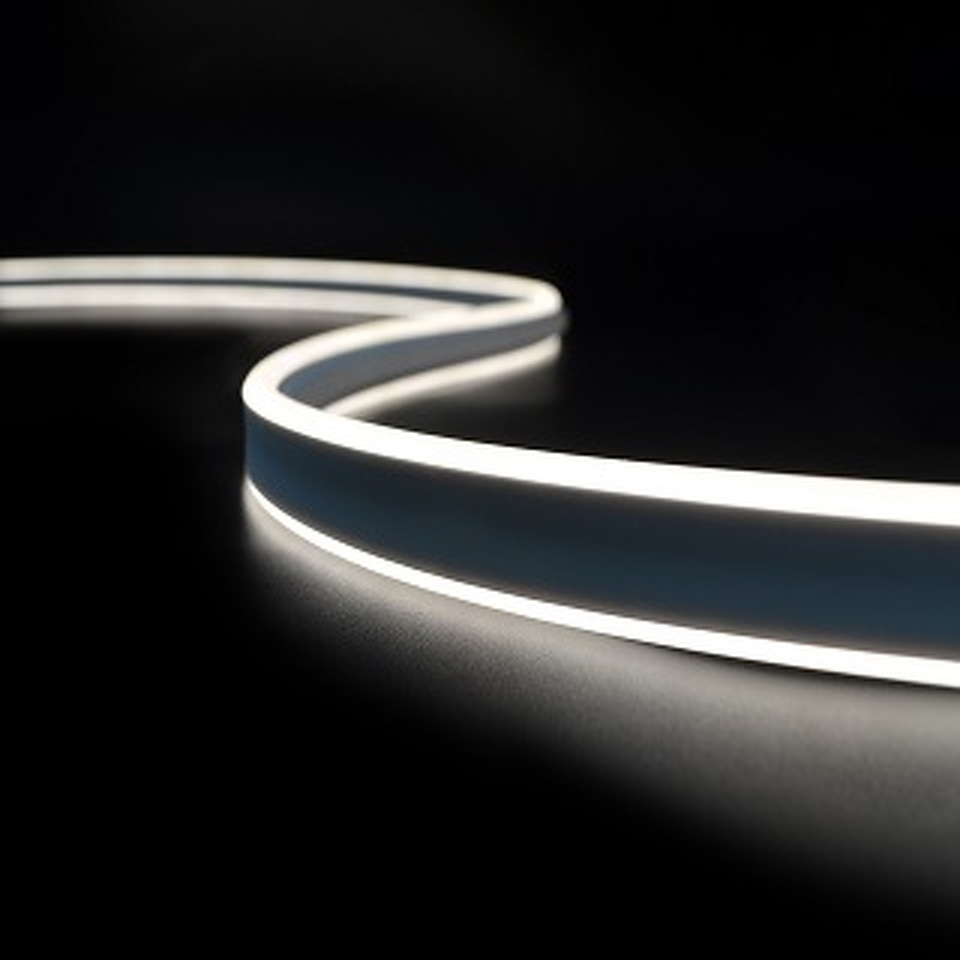 Фото №1  Arlight Лента герметичная WAVE-SIDE-DOUBLE-A120-16x15mm 24V White6000 (15 W/m, IP67, 5m, wire x1) ( Вывод боковой, 5 лет)