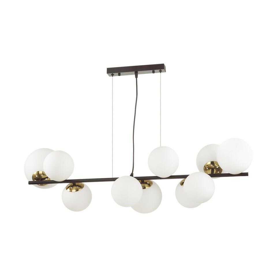 Фото №3  Люстра LUMION 6508/10 MODERNI LN26 170 чёрный, белый, бронза Люстра E14 10*40W 220V MELONA