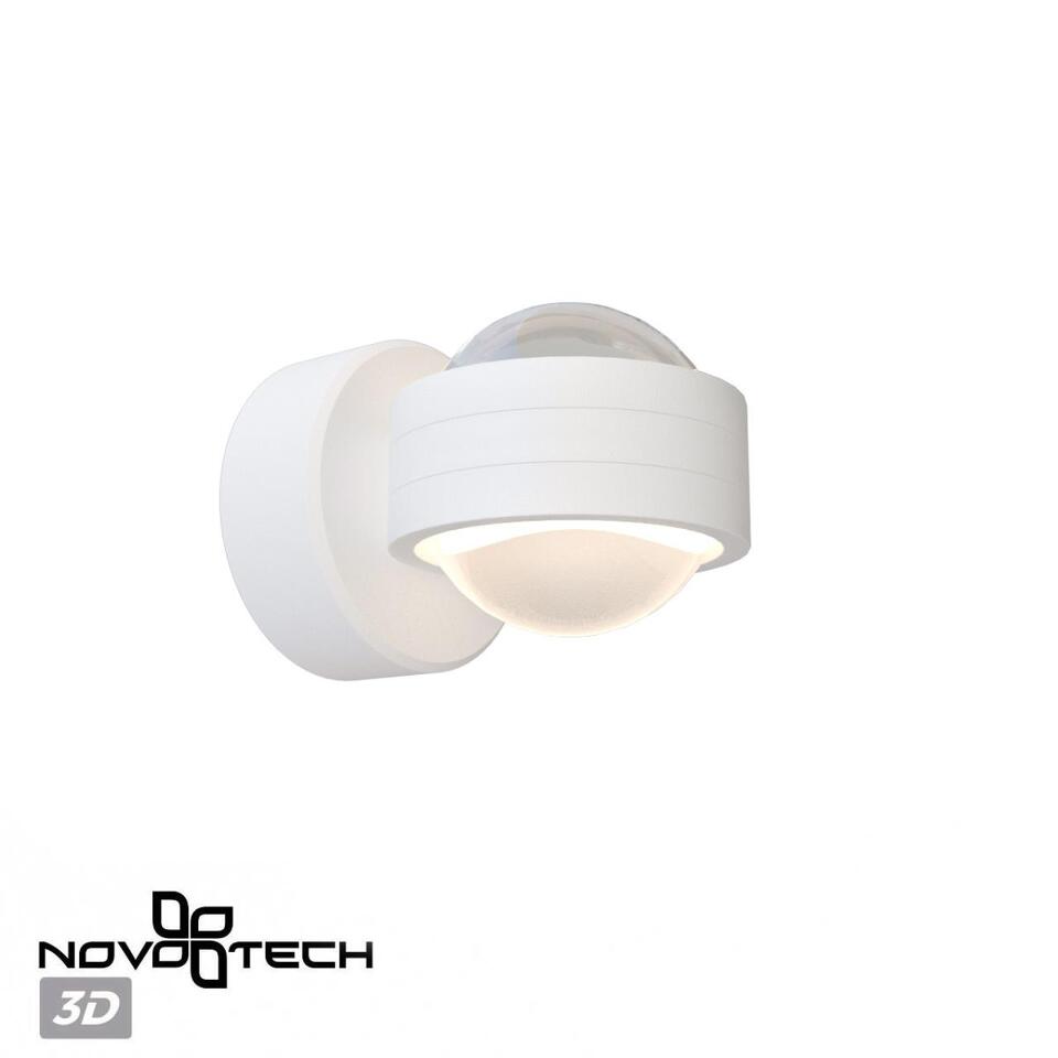 Фото №6  NOVOTECH 359303 STREET NT24 726 белый Светильник ландшафтный настенный IP65 LED 6W 4000K 175-265V CALLE