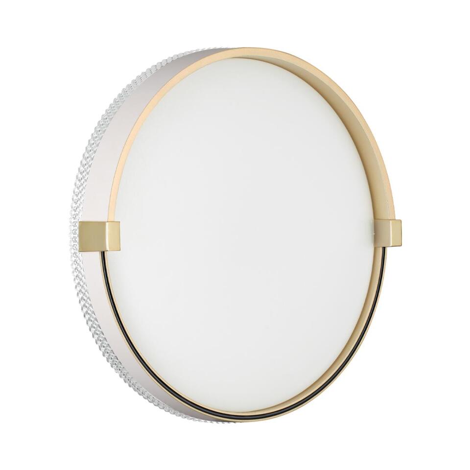 Фото №6  SONEX 7646/CL PALE SN 189 Светильник пластик/белый/золотой LED 30Вт 4000К D340 IP43 OLIDI WHITE