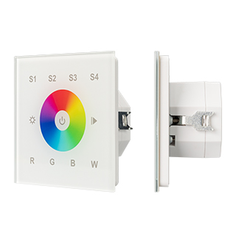 Фото №1  IARL INTELLIGENT ARLIGHT Сенсорная панель DALI-901-11-1G-4SC-RGBW-DT8-IN White (BUS/230V) ( IP20 Пластик, 3 года)