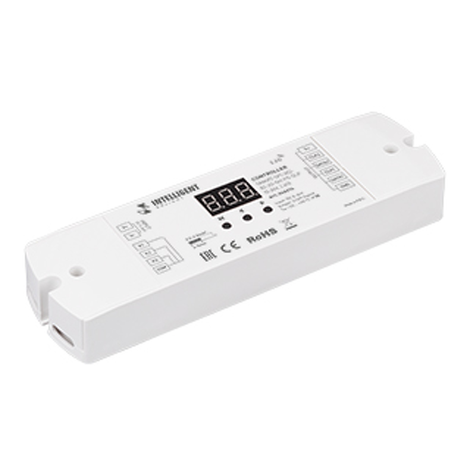 Фото №1  IARL INTELLIGENT ARLIGHT Контроллер SMART-SPI-302-82-2G-SH-PS-SUF (5-24V, 2.4G) ( IP20 Пластик, 5 лет)