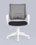 Превью фото №5  Кресло Кресло офисное TopChairs ST-BASIC-W серый крестовина пластик белый