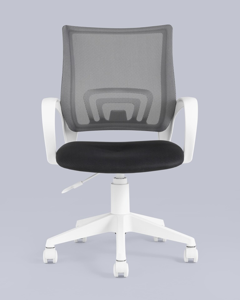 Фото №9  Кресло Кресло офисное TopChairs ST-BASIC-W серый крестовина пластик белый