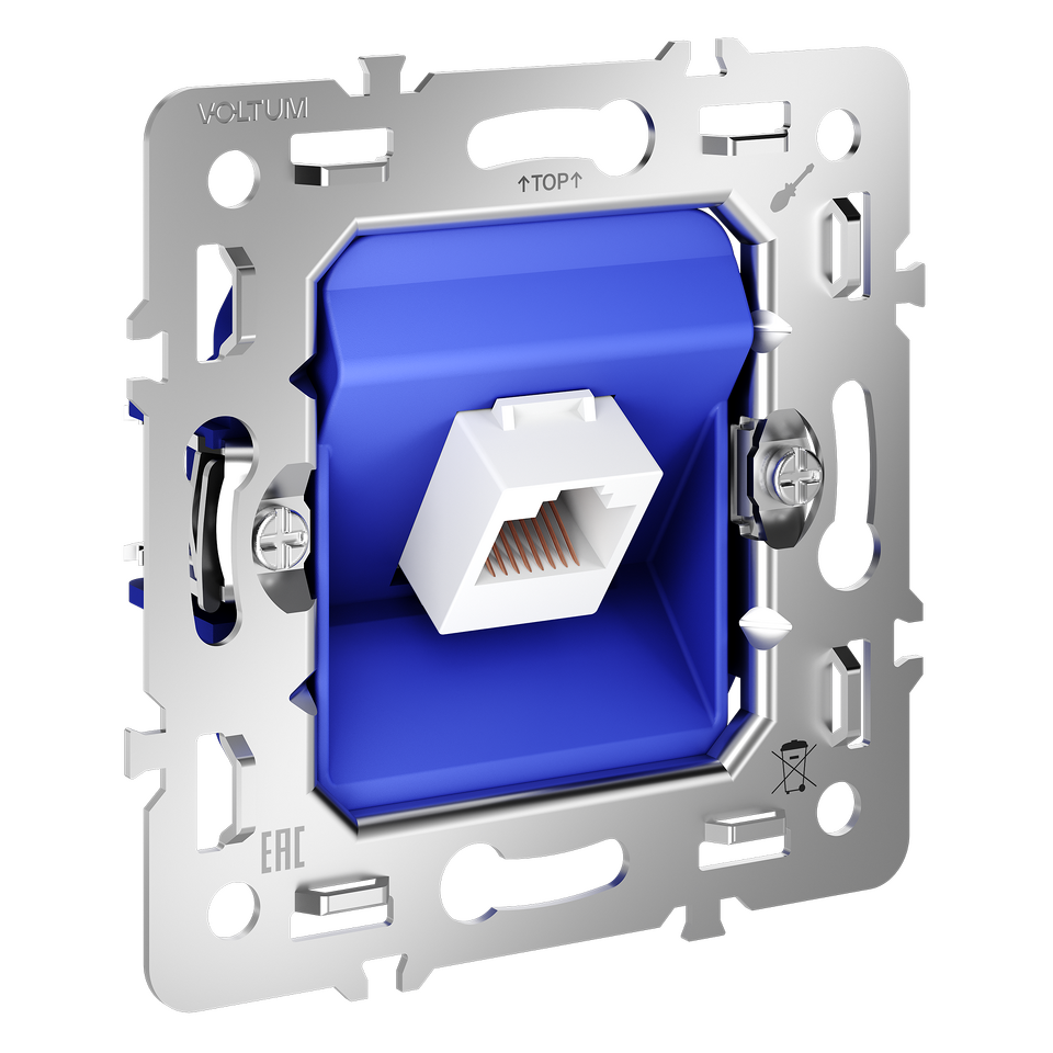 Фото №4  Розетка VOLTUM Механизм розетки компьютерной RJ45 кат.6, S70
