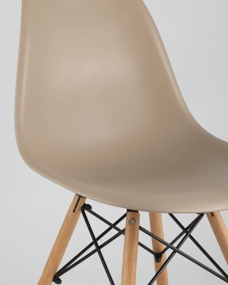 Фото №10  Стул Eames DSW бежевый