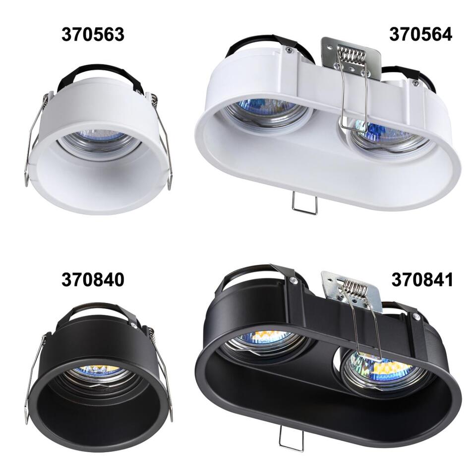 Фото №5  NOVOTECH 370841 SPOT NT22 516 черный Светильник встраиваемый IP20 GU10 2*50W 220V CLOUD