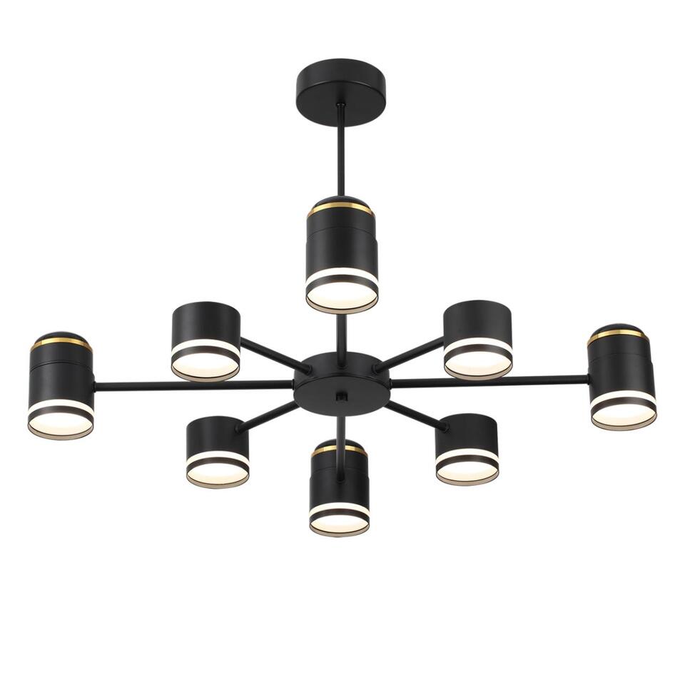 Фото №12  Люстра LUMION 8234/8C COMFI LN25 000 черный, металл/акрил Люстра потолочная GX53 LED 8*10W + LED-проектор 4*5W 2700К 220V VIRSAVA