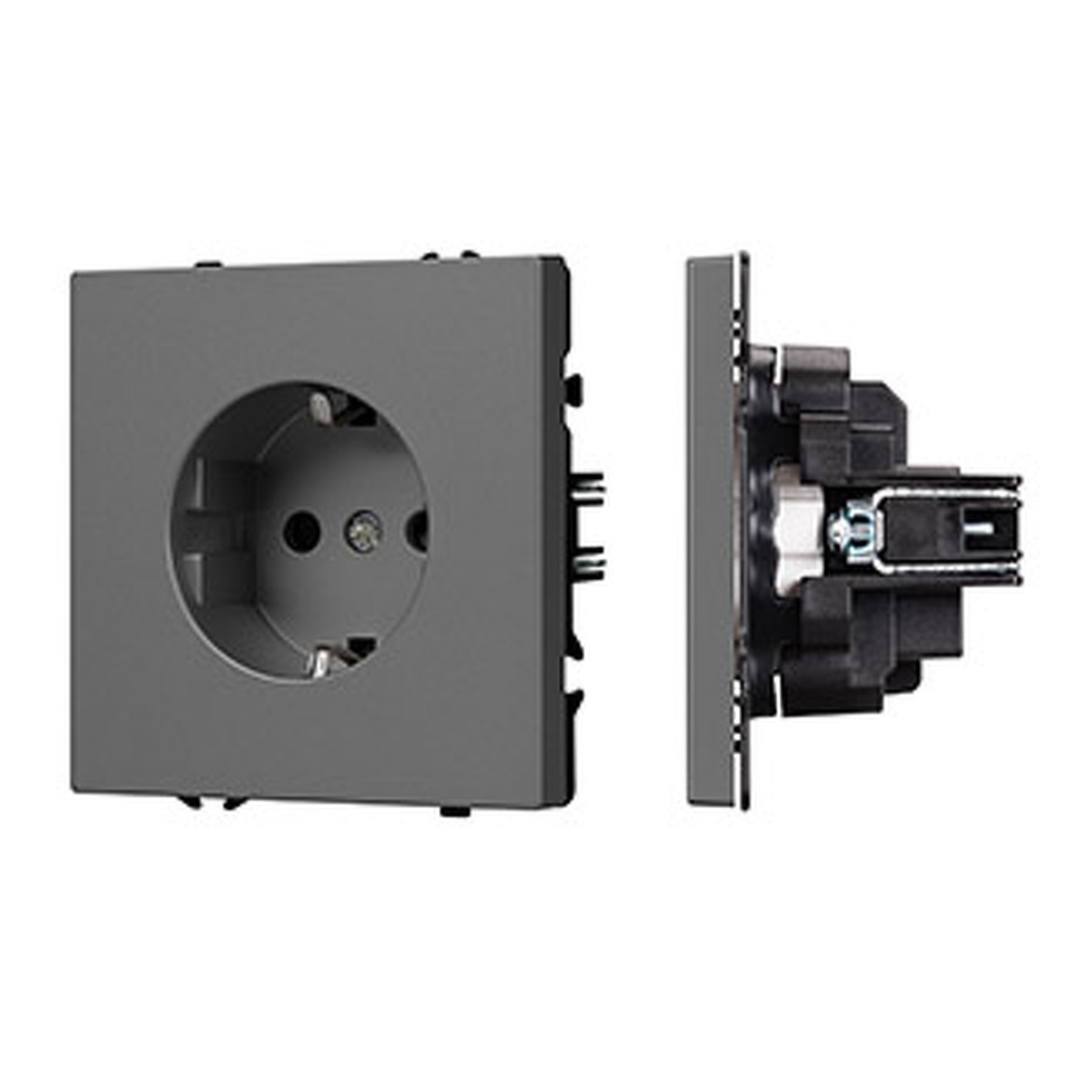 Фото №1  Розетка Arlight Механизм электрической розетки SCT-NOBE-MEU1-SFPL-GR (230V, 16A) ( Серый базальт)
