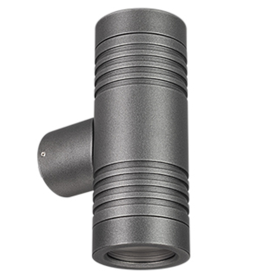 Фото №1  Arlight Светильник KT-RAY-WALL-TWIN-R46-2x3W Warm3000 (GR, 24 deg, 24V) ( IP65 Металл, 3 года)