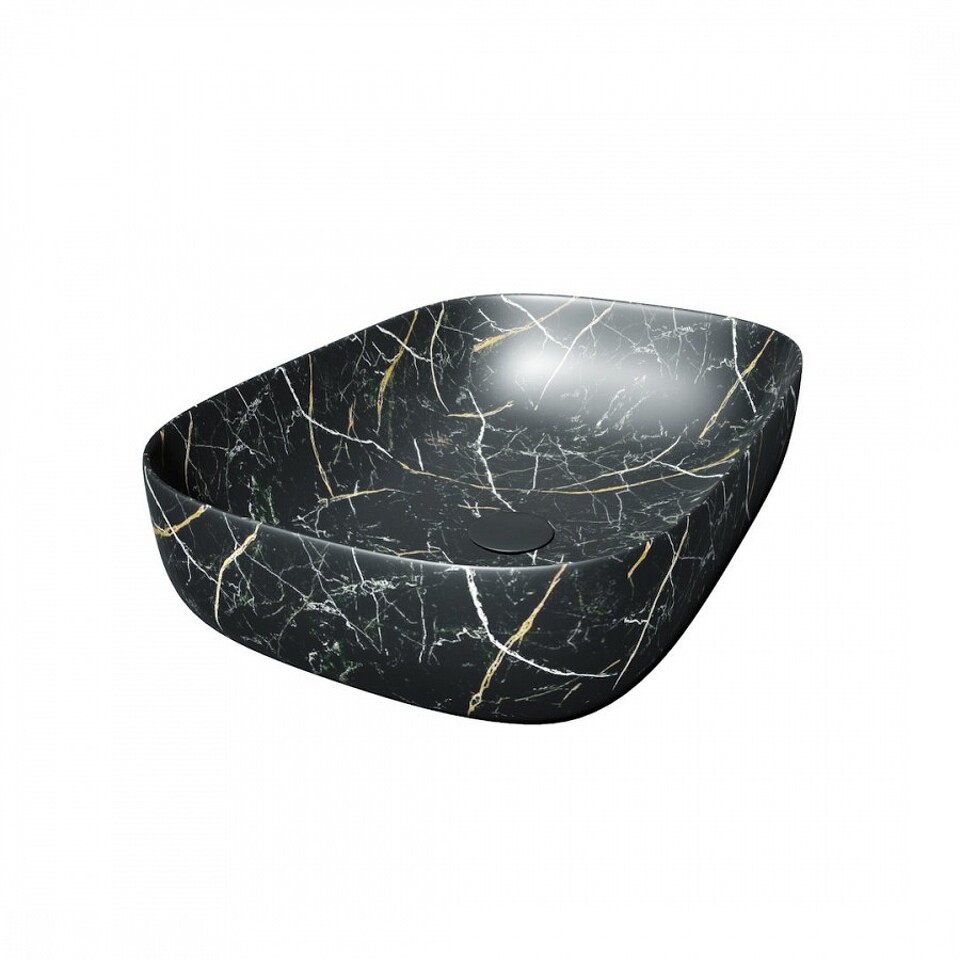 Фото №13  Раковина Teymi Раковина Solli 60 artceramic, накладная, Черный Мрамор T50399