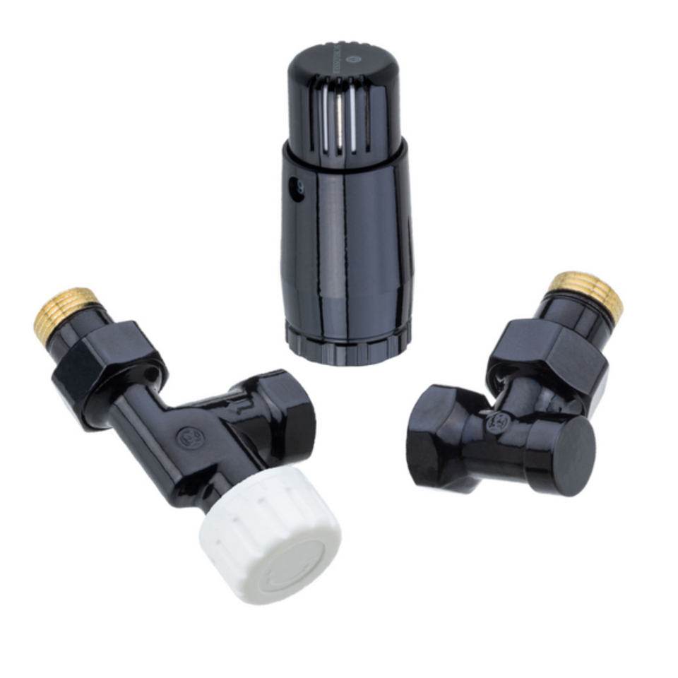 Фото №1  Комплект аксиальный Schlosser DN15 GZ 1/2* GW 1/2 с головкой Мини M30*1,5 Ral 9005