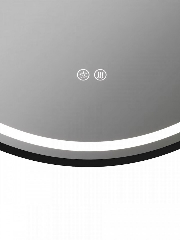 Фото №32  Watersense Зеркало Lina Supernova Black D60, LED подсветка, сенсор, антипар T20122