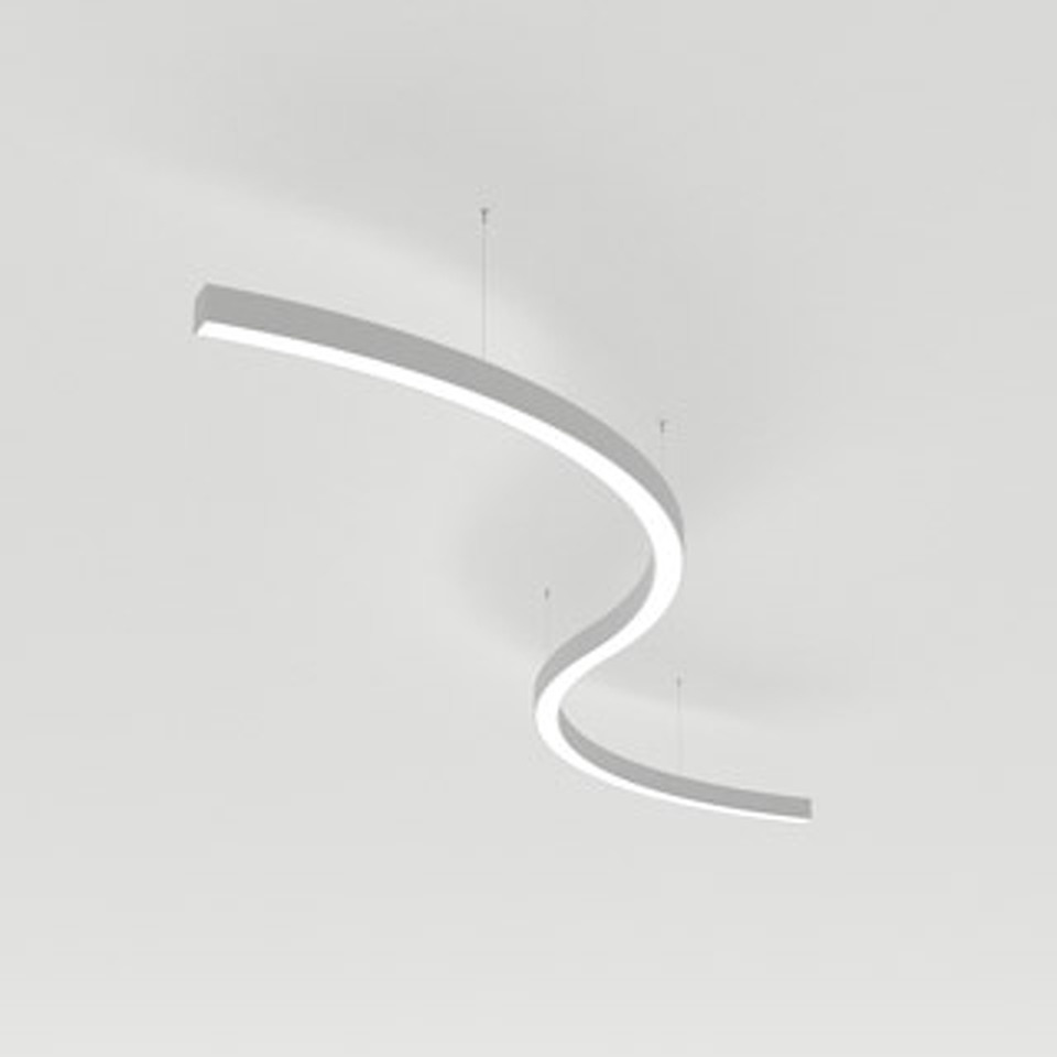 Фото №1  Подвесной светильник Arlight Светильник SP-LINE-HANG ARC-S3535-D1500-124W Warm3000 (WHITE, 230V) ( Металл)