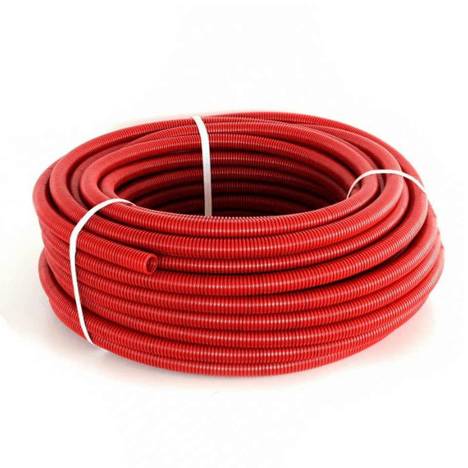 Фото №1  Труба гофрированная Heisskraft CorrugatedPipe 28mm 50m (Red)