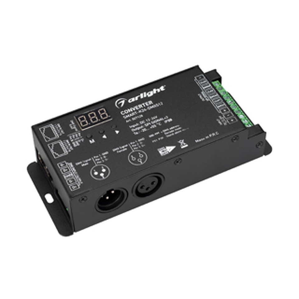 Фото №1  Arlight Конвертер SMART-K24-DMX512 (12-24V, SPI, 2.4G) ( IP20 Металл, 5 лет)