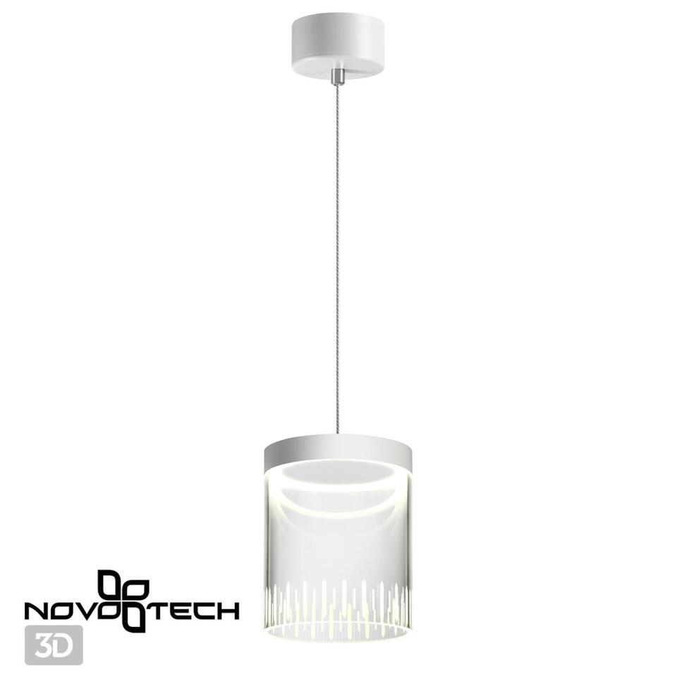 Фото №5  Подвесной светильник NOVOTECH 359007 OVER NT23 197 белый Светильник накладной светодиодный IP20 LED 4000K 18W 85-265V AURA
