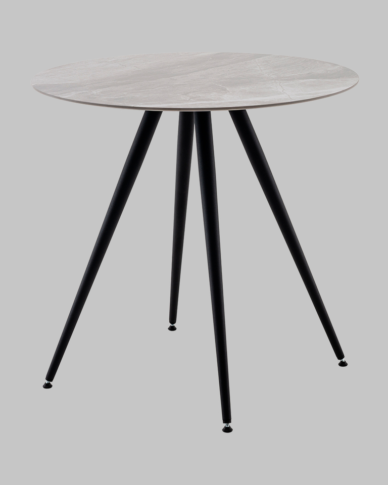 Фото №6  Стол Ники круглый столешница керамика Italian light grey 800