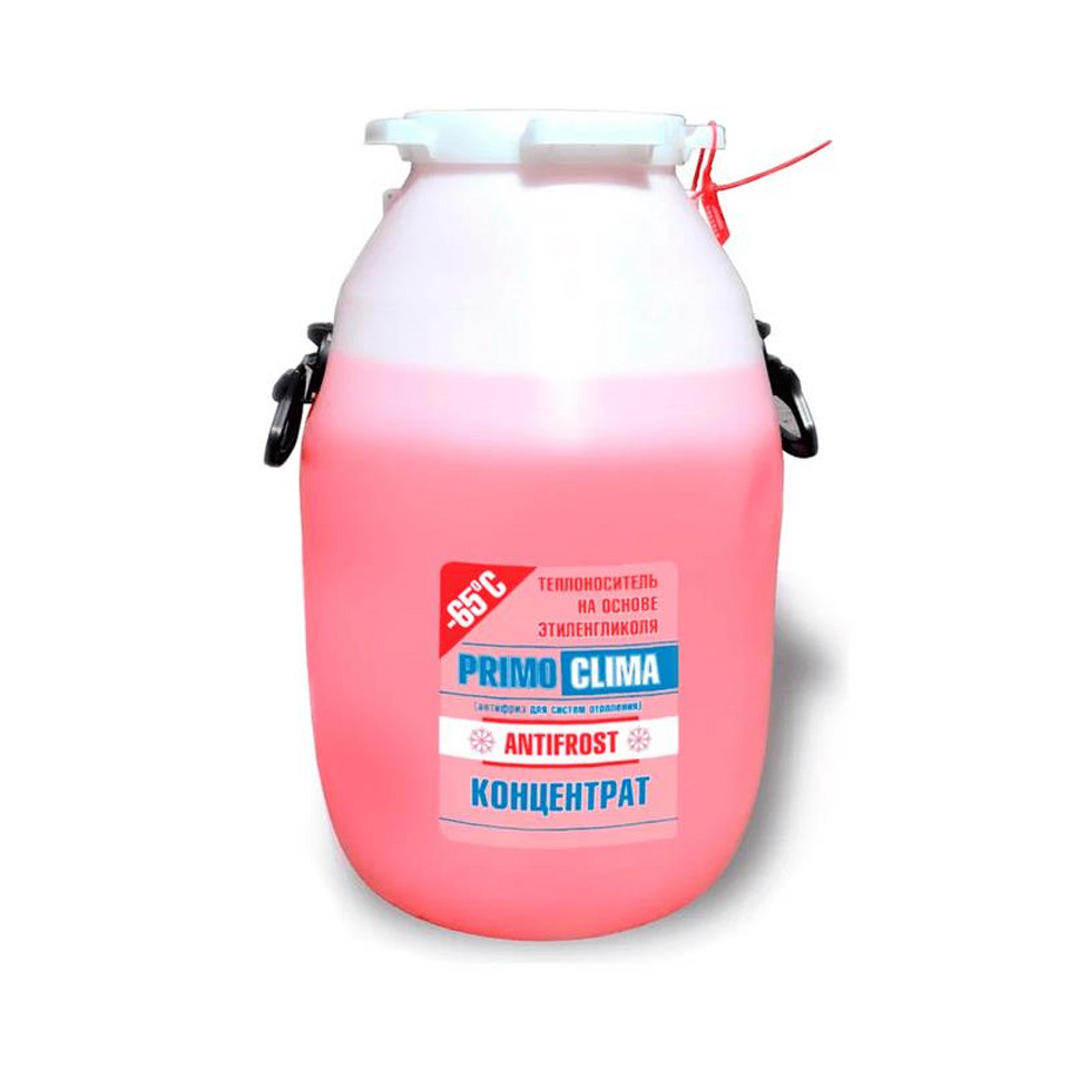 Фото №1  Теплоноситель Primoclima Antifrost концентрат (Этиленгликоль) -65C 50 кг бочка (цвет красный)