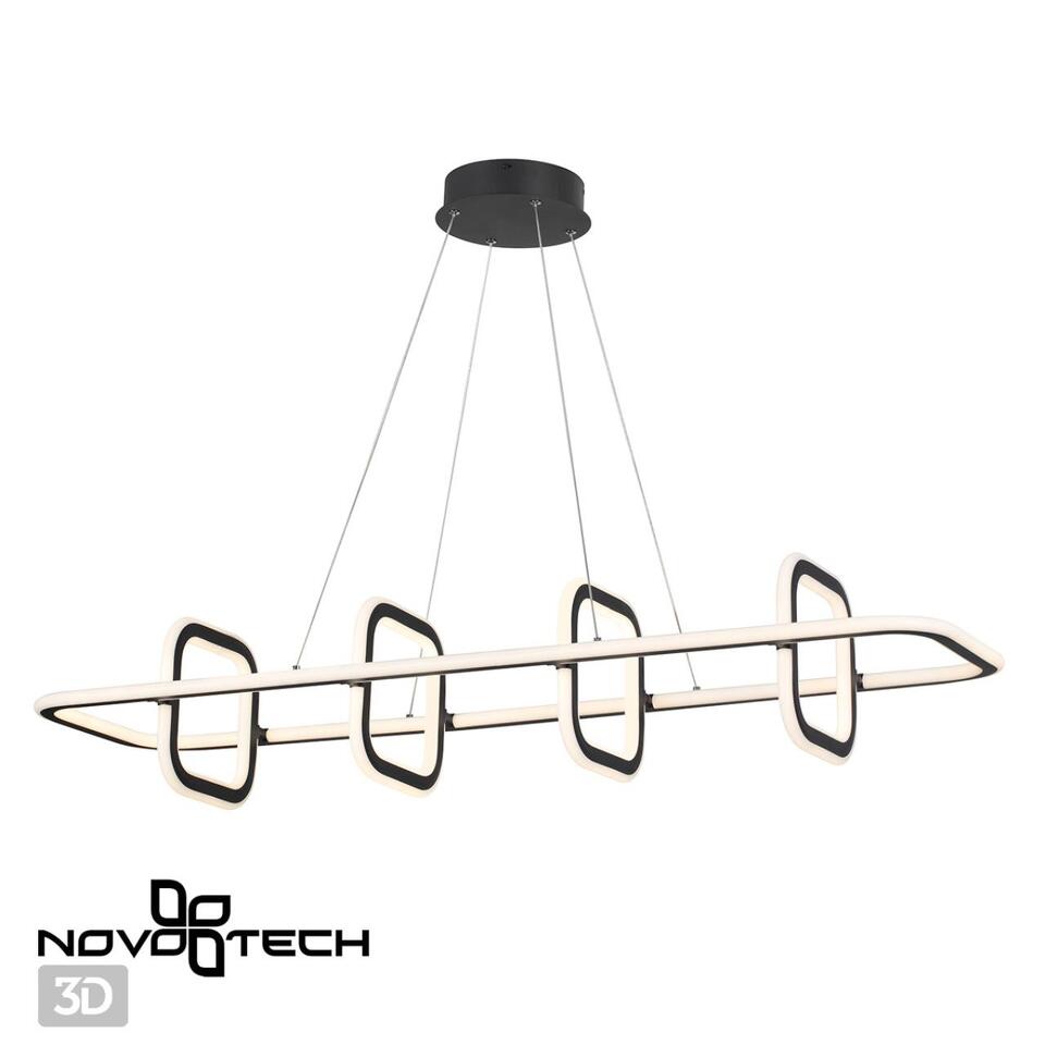 Фото №8  Подвесной светильник NOVOTECH 359185 OVER NT23 312 черный Светильник подвесной диммируемый, в комплекте пульт ДУ IP20 LED 4000К 175W 220V ONDO