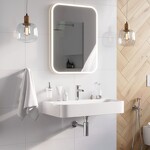 Превью фото №4  EXCELLENT Зеркало прямоугольное Lumiro 80x60 (белый мат)