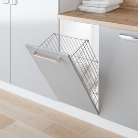 Фото Nomet Корзина STELLA для хранения белья 25 л, откидной фасад 300 мм, серый