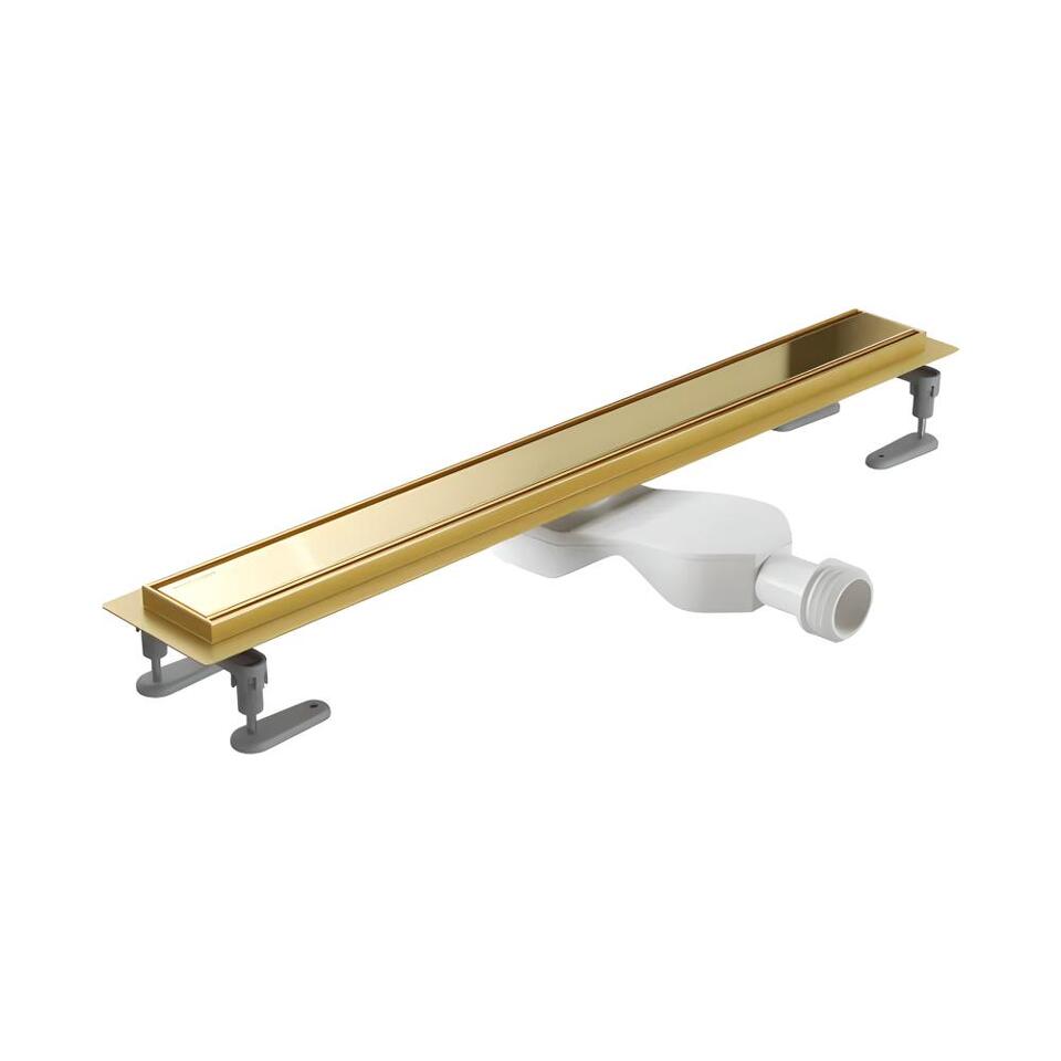 Фото №4  Душевой трап EXCELLENT Stilio Gold 80 см. решетка декоративная (золото)