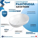 Превью фото №2  Раковина Teymi Раковина Solli 48 artceramic, накладная, белая T50208