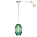 Превью фото №1  Подвесной светильник LUMION 8290/1A MODERNI LN26 371 хром/зеленый, металл/стекло Подвес E27 1*60W 220V TIDE