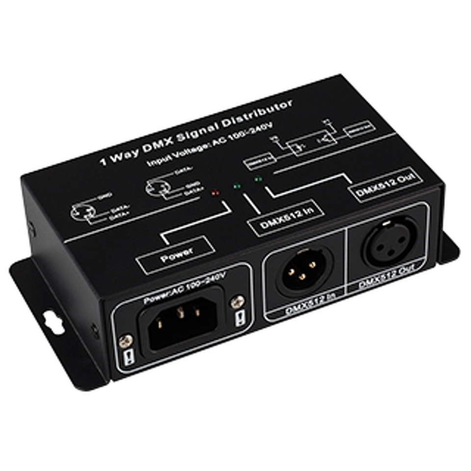 Фото №1  Arlight Усилитель DMX-сигнала LN-DMX-1CH (220V) ( IP20 Металл, 1 год)