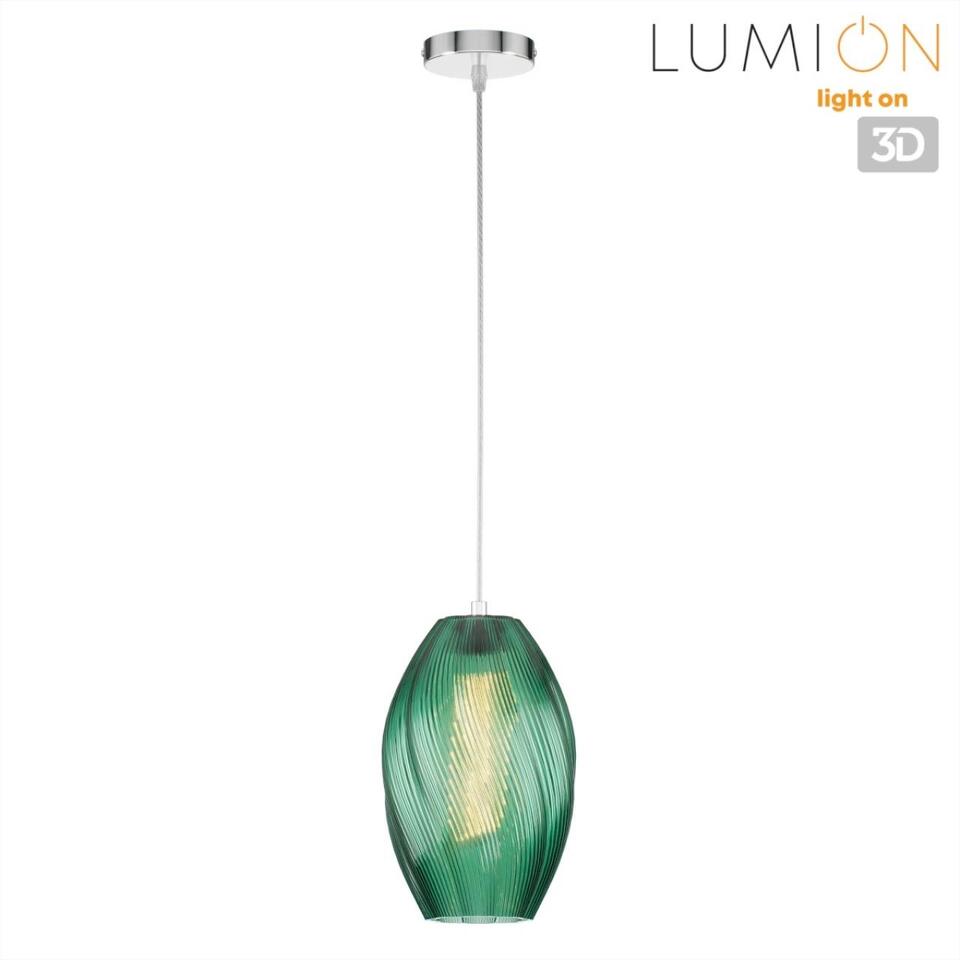 Фото №8  Подвесной светильник LUMION 8290/1A MODERNI LN26 371 хром/зеленый, металл/стекло Подвес E27 1*60W 220V TIDE